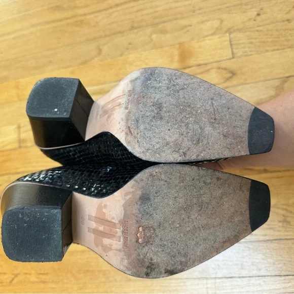 Miista Black Woven Leather Ankle Boots - Picture 4 of 5